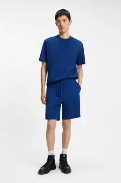 Cotton-terry shorts with logo print