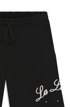 Cotton-terry shorts with logo artwork