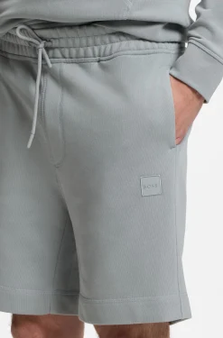 Cotton-terry shorts with logo patch