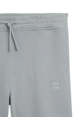 Cotton-terry shorts with logo patch