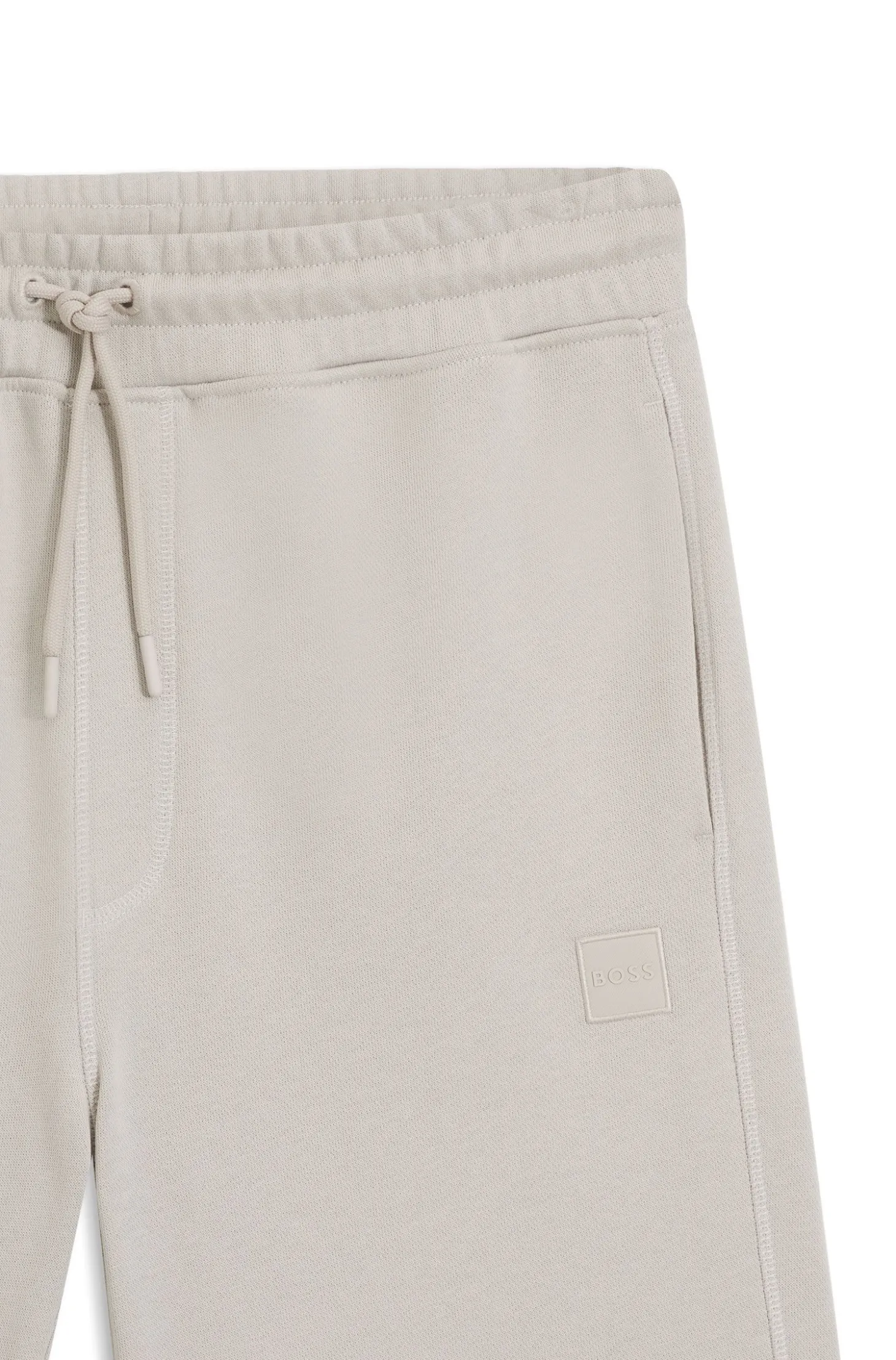 Cotton-terry shorts with logo patch