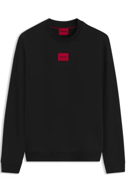 Cotton-terry sweatshirt with logo label