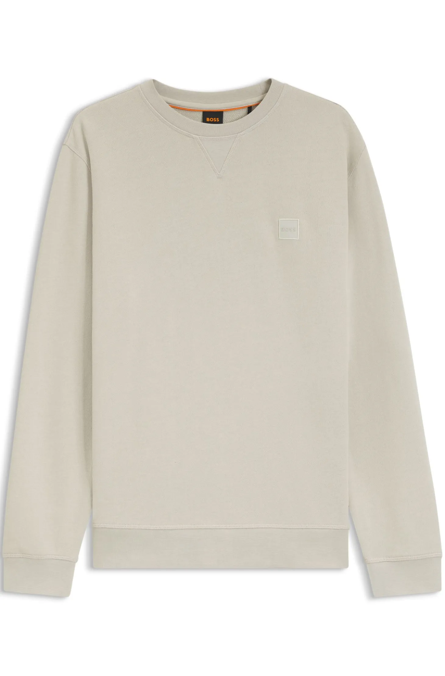 Cotton-terry sweatshirt with logo patch