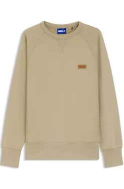 Cotton-terry sweatshirt with logo badge