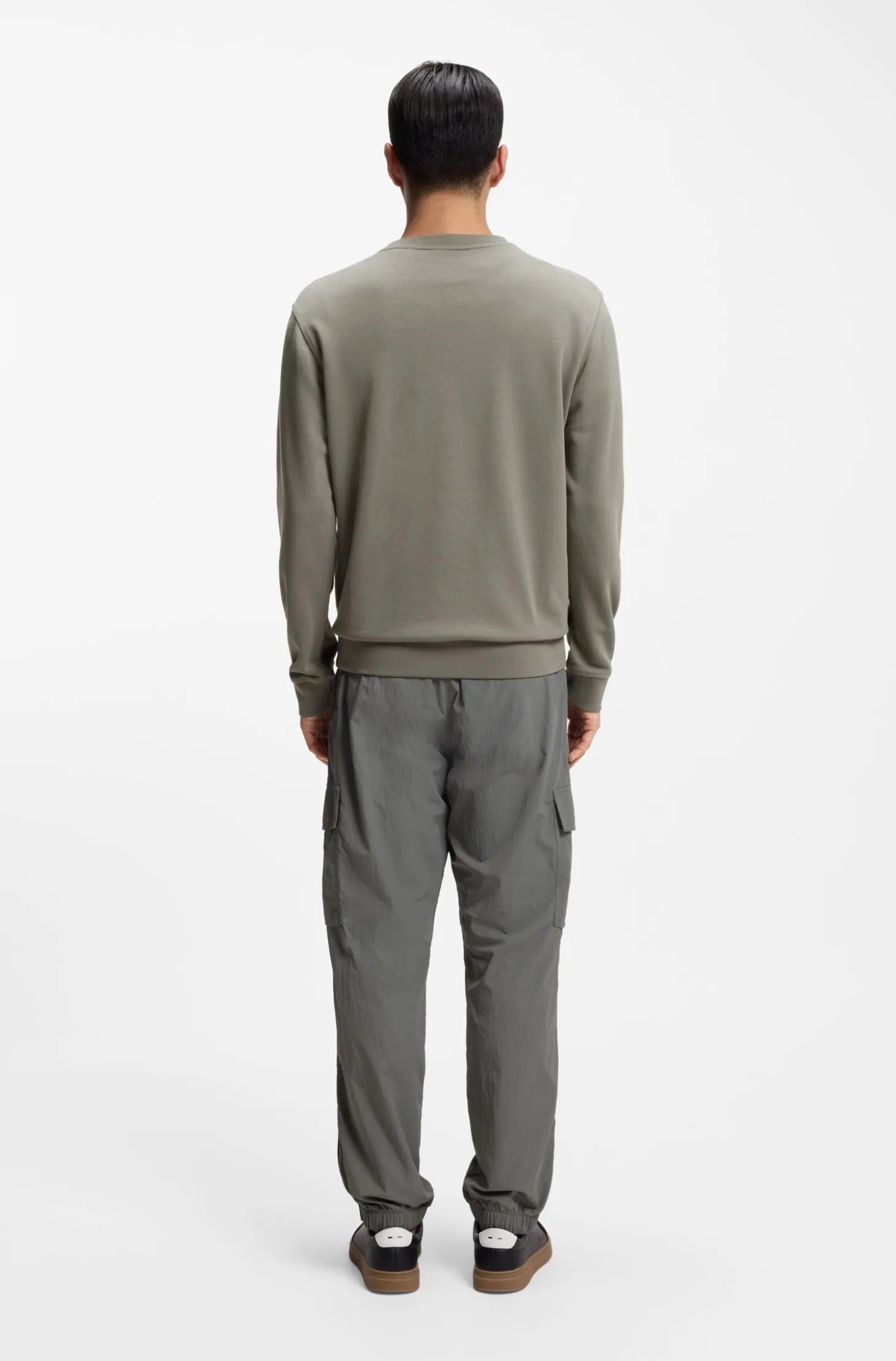 Cotton-terry sweatshirt with logo patch