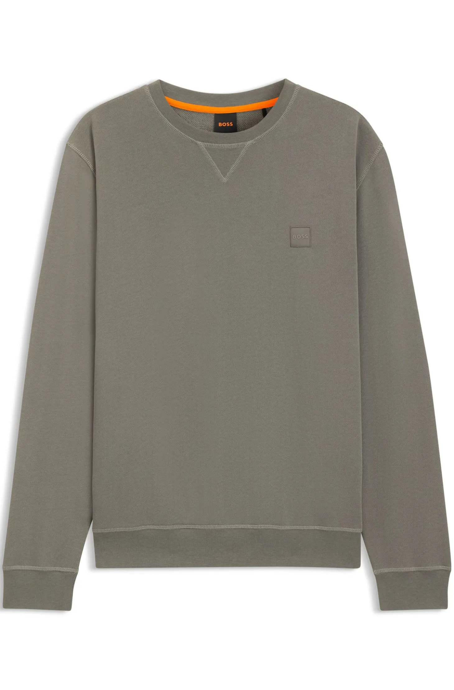 Cotton-terry sweatshirt with logo patch