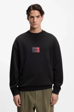 Cotton-terry sweatshirt with gradient logo