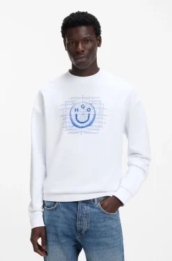 Cotton-terry sweatshirt with logo artwork