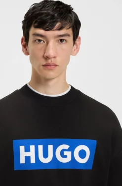 Cotton-terry sweatshirt with logo print