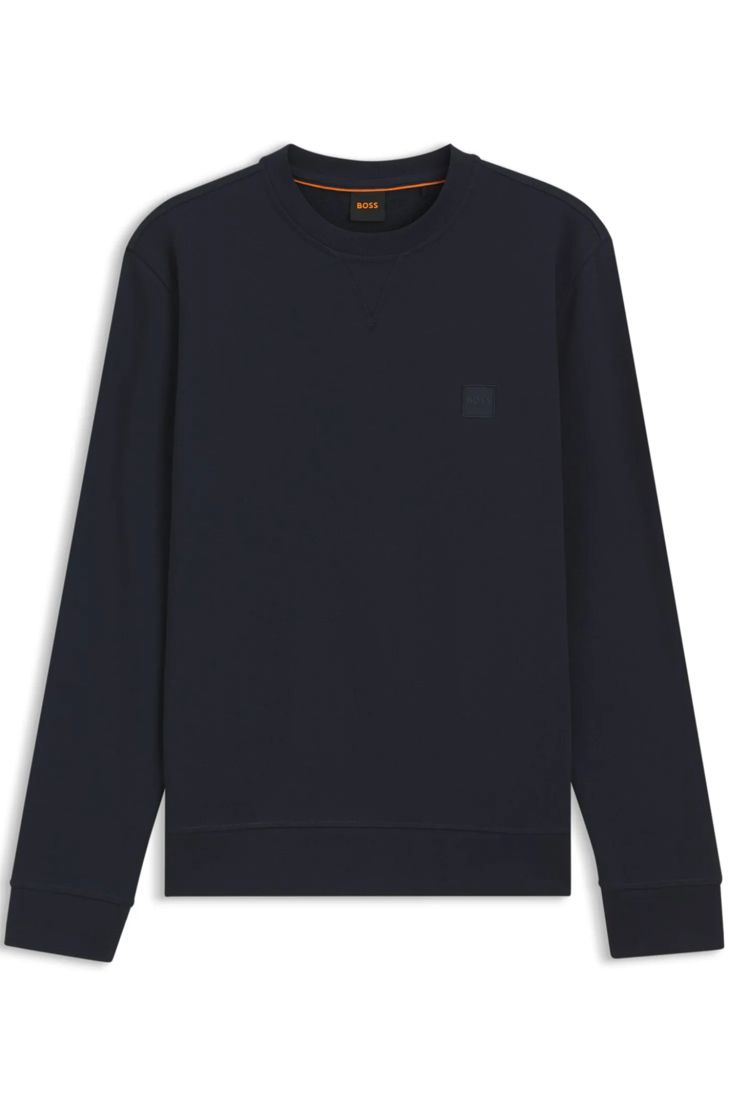 Cotton-terry sweatshirt with logo patch