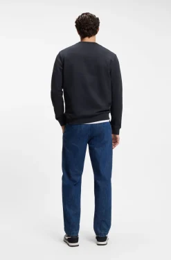Cotton-terry sweatshirt with logo patch