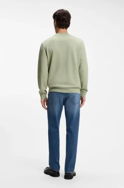 Cotton-terry sweatshirt with logo patch