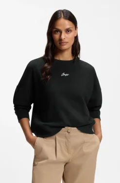 Cotton-terry sweatshirt with handwritten logo