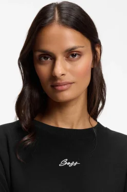 Cotton-terry sweatshirt with handwritten logo