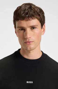Cotton-terry sweatshirt with logo print