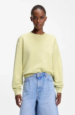 Cotton-terry sweatshirt with embroidered logo