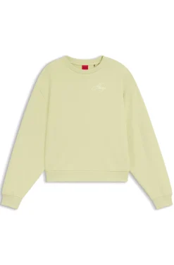 Cotton-terry sweatshirt with embroidered logo