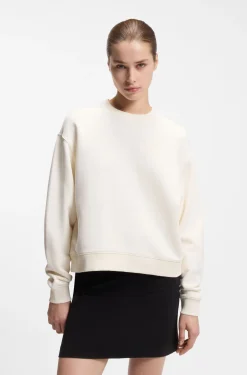 Cotton-terry sweatshirt with embroidered logo