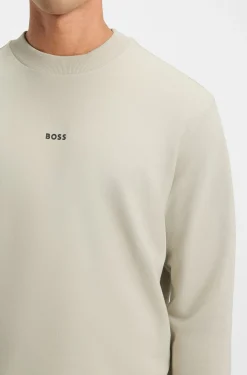 Cotton-terry sweatshirt with logo print