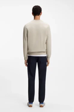 Cotton-terry sweatshirt with logo patch