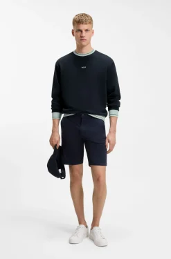 Cotton-terry sweatshirt with contrast details