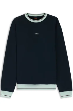 Cotton-terry sweatshirt with contrast details