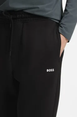 Cotton-terry tracksuit bottoms with logo detail