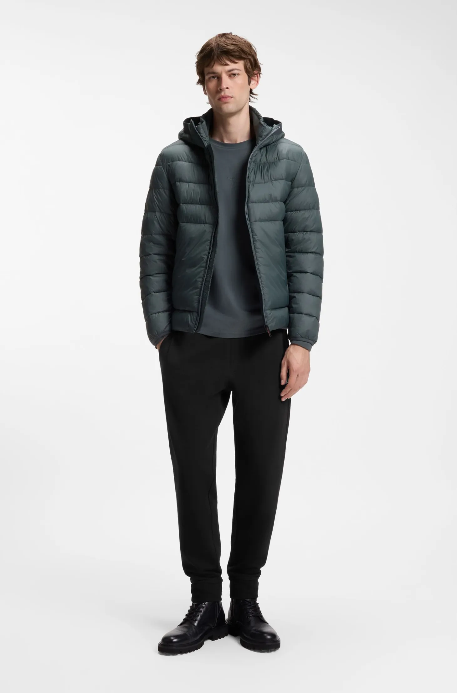 Cotton-terry tracksuit bottoms with logo detail