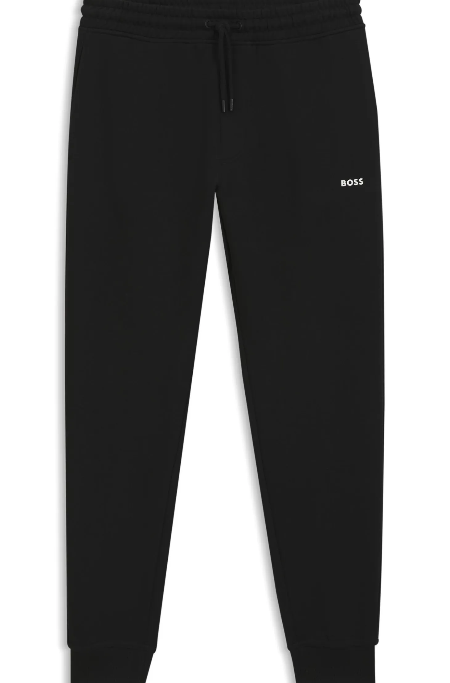 Cotton-terry tracksuit bottoms with logo detail