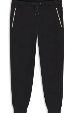Cotton-terry tracksuit bottoms with signature stripes