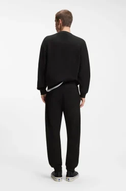 Cotton-terry tracksuit bottoms with gradient logo