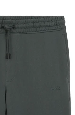 Cotton-terry tracksuit bottoms with logo detail