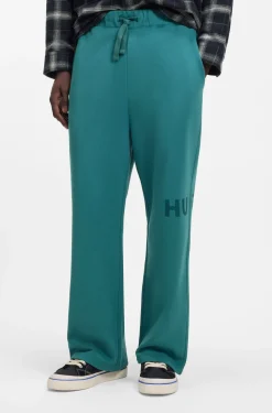 Cotton-terry tracksuit bottoms with logo print