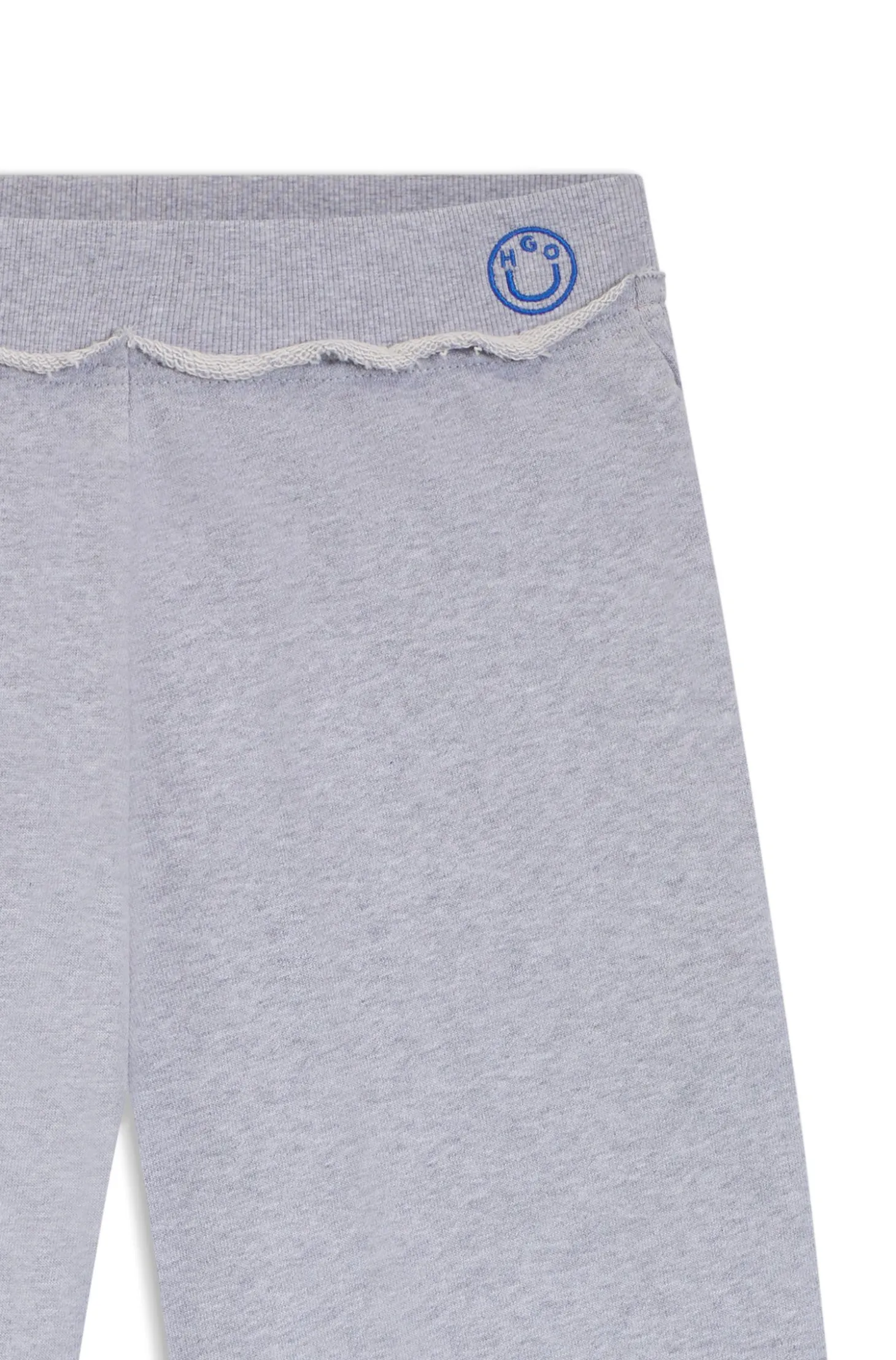 Cotton-terry tracksuit bottoms with logo waistband