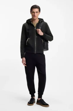 Cotton-terry zip-up hoodie with signature-stripe trims