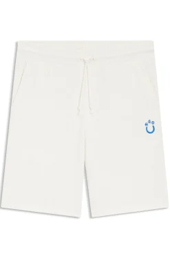 Cotton-towelling shorts with leopard jacquard