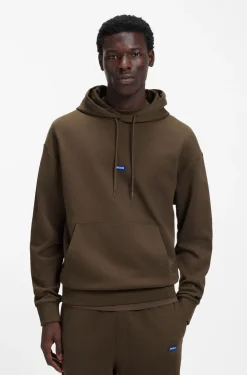 Cotton tracksuit set with blue logo patch