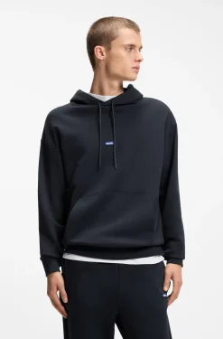 Cotton tracksuit set with blue logo patch