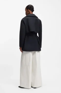 Cotton trench coat with buckled belt