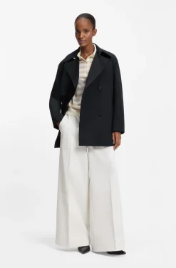 Cotton trench coat with buckled belt