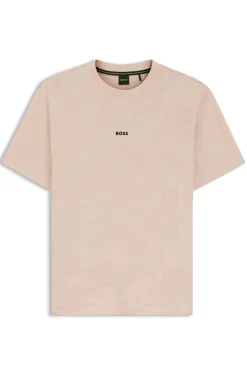 Cotton T-shirt with 3D-jacquard pattern