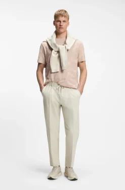 Cotton T-shirt with 3D-jacquard pattern