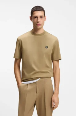 Cotton T-shirt with Double-B-monogram badge