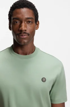 Cotton T-shirt with Double-B-monogram badge