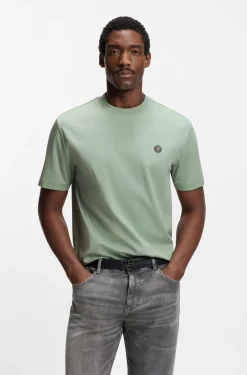 Cotton T-shirt with Double-B-monogram badge