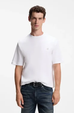 Cotton T-shirt with Double-B-monogram badge