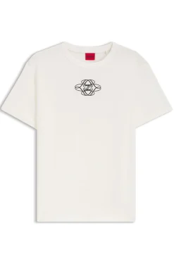 Cotton T-shirt with embroidered logo