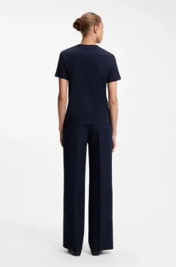 Cotton T-shirt with embroidered logo