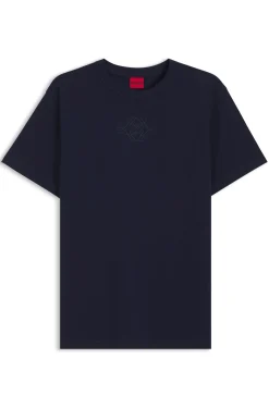 Cotton T-shirt with embroidered logo