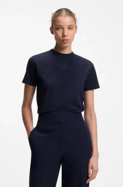 Cotton T-shirt with embroidered logo
